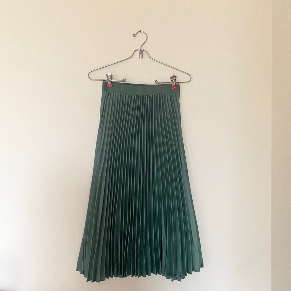 Turquoise Accordion Skirt